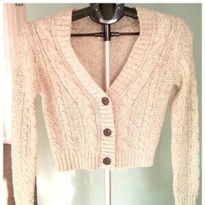 American Eagle V-neck Women Cropped Sweater Button-up Women's X Small